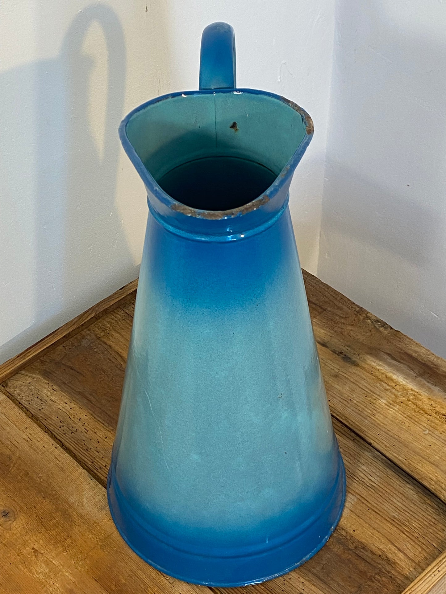 Vintage enamel garden pitcher