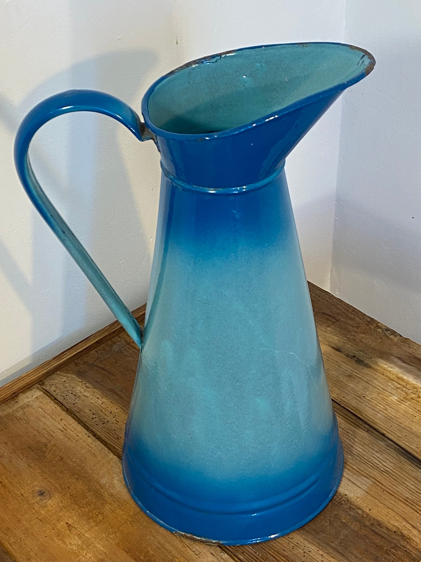 Vintage enamel garden pitcher