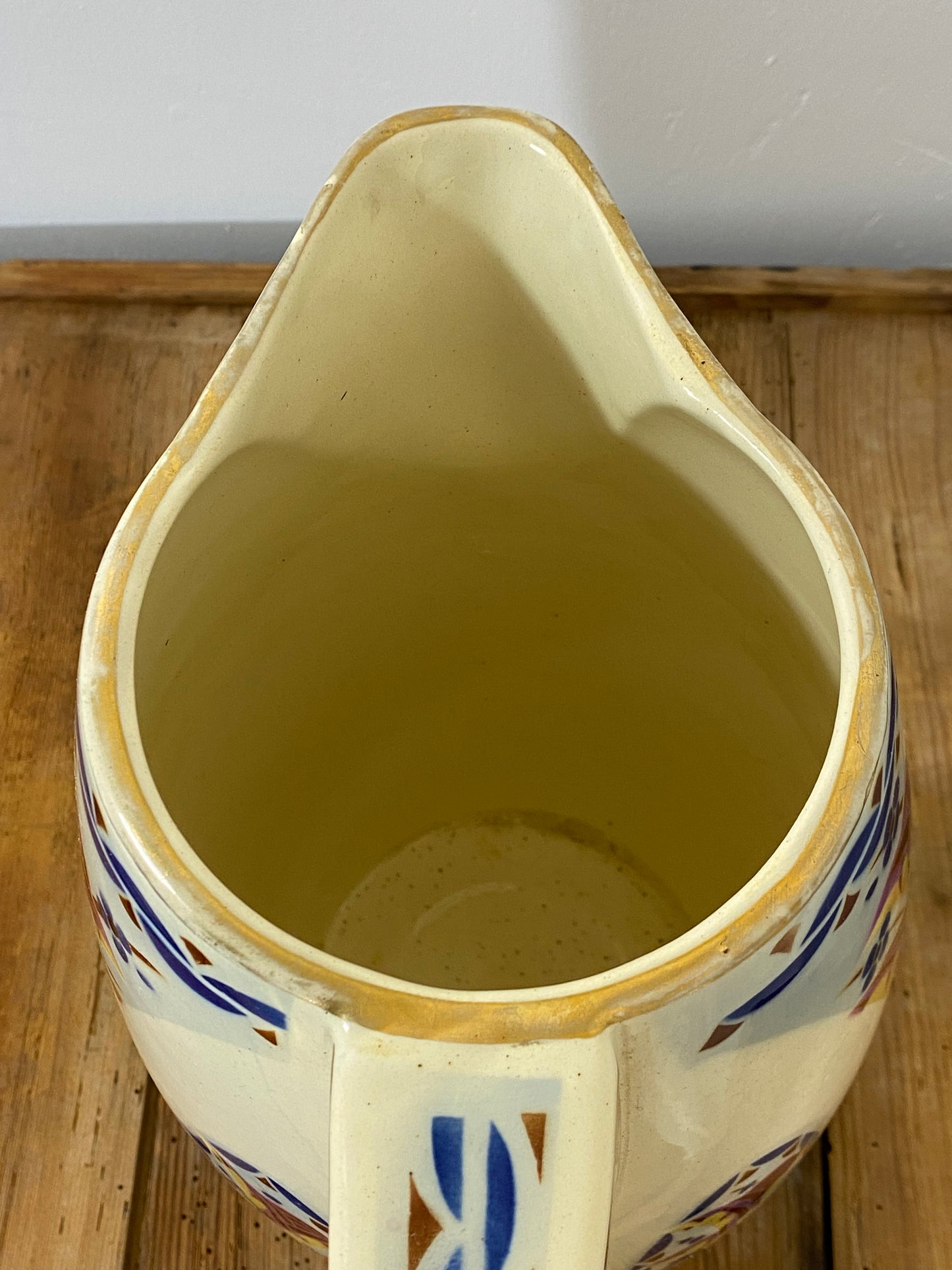 Vintage French Saint-Amand Art Deco Pitcher & Basin – Hand-Painted Floral