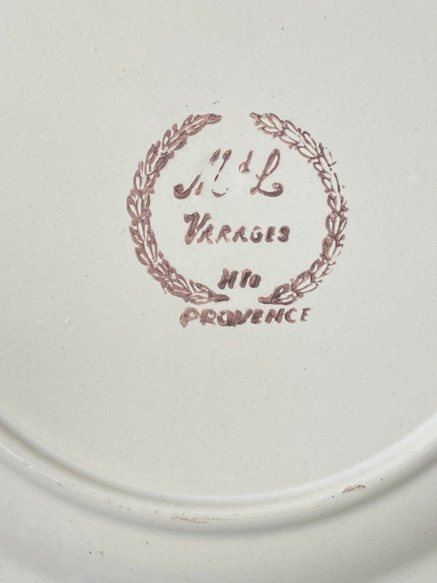Set of 10 Vintage Varages Provence Botanical Plates