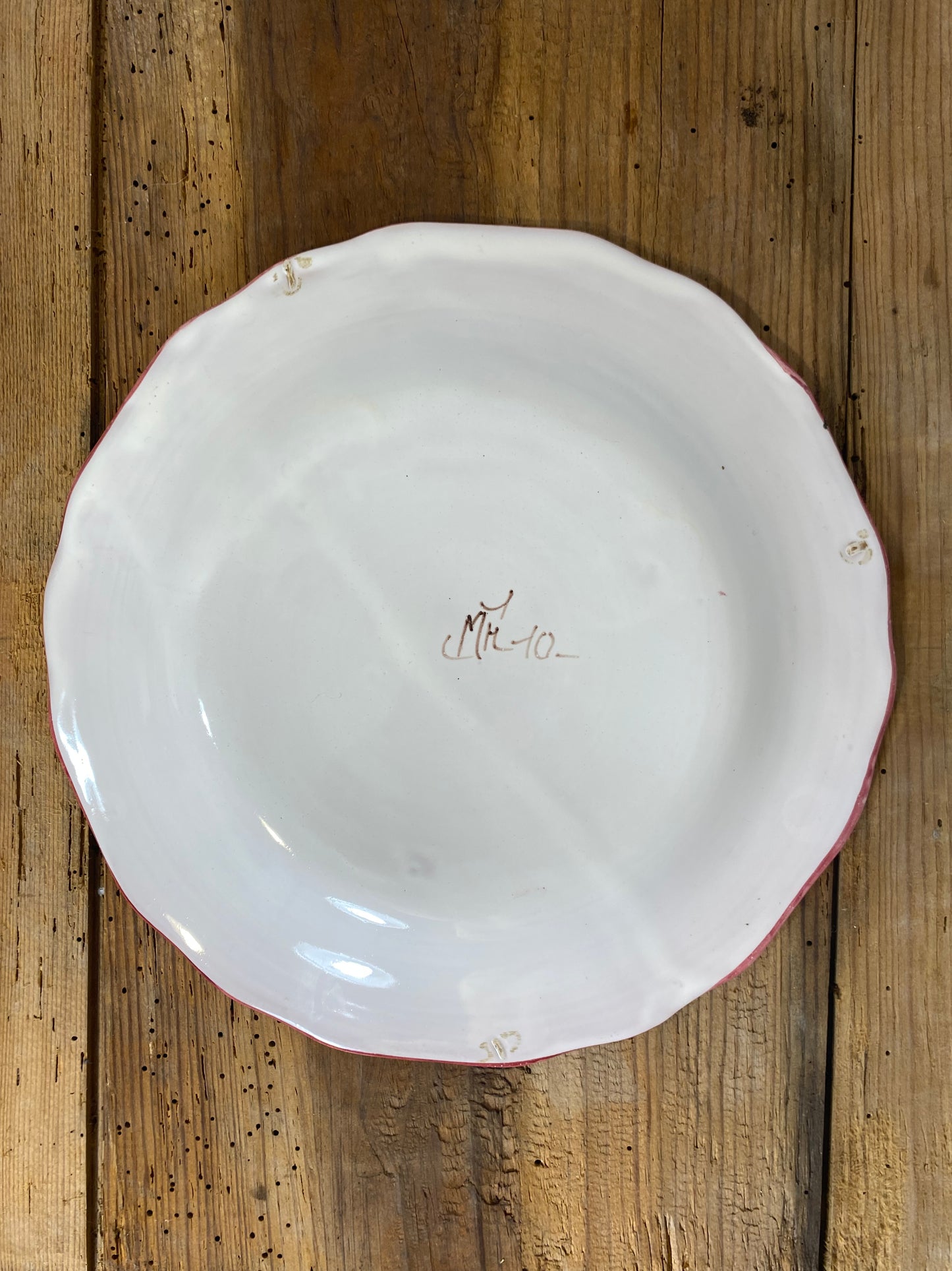 Vintage French Faience Plate Set – Moustiers Hand-Painted Pottery