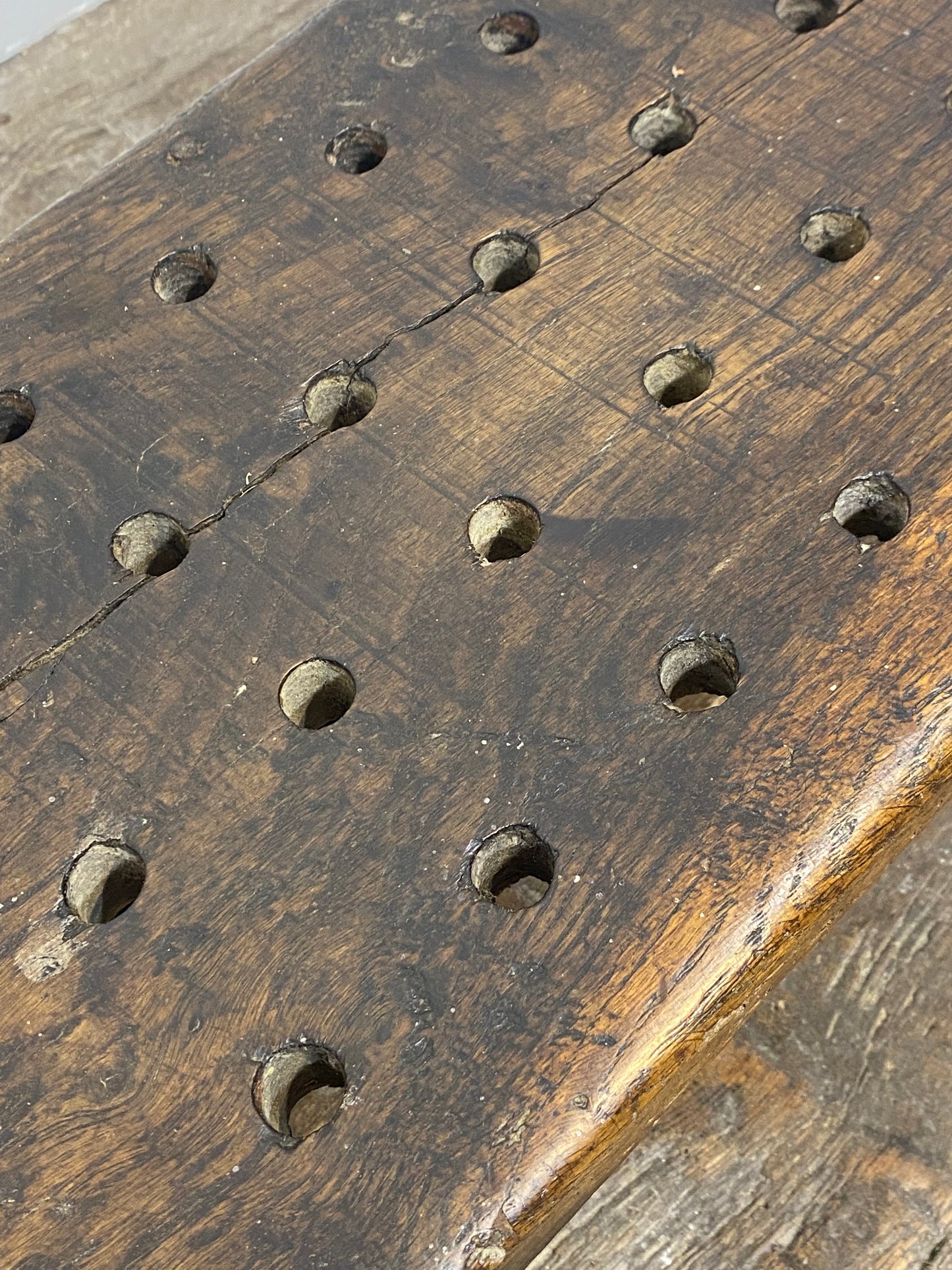 Antique Wooden Foot Warmer with Vent Holes – Rustic 19th-Century Charm