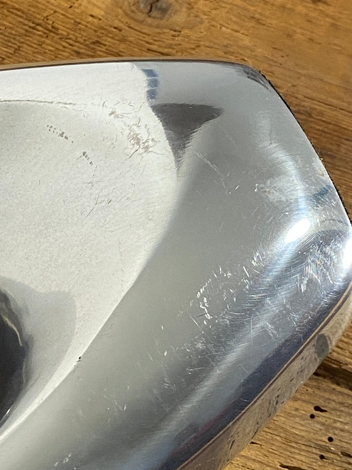 Modernist Polished Aluminum Curved Vase