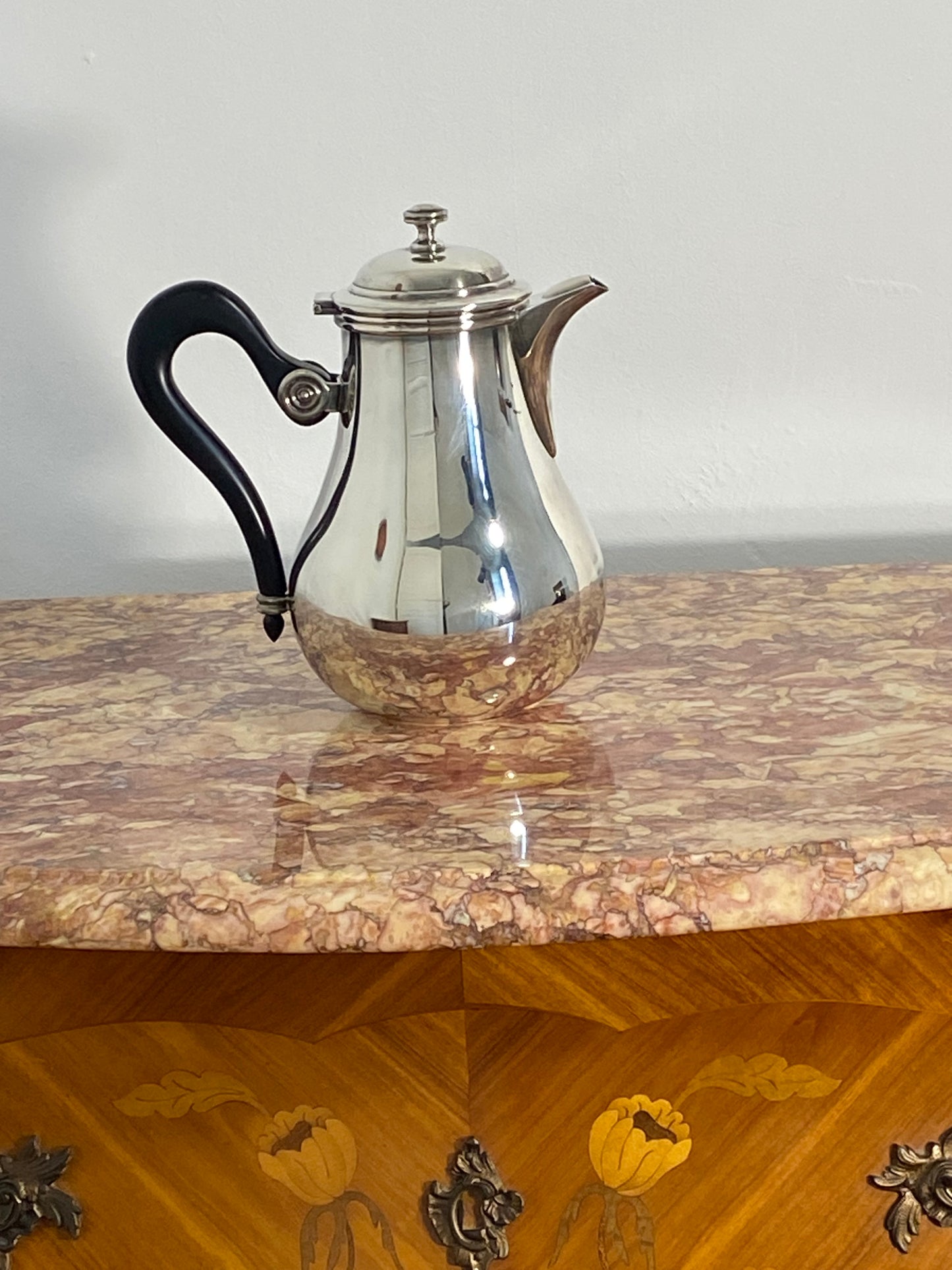 Saint Hilaire Silver-Plated Teapot with Ebonized Handle