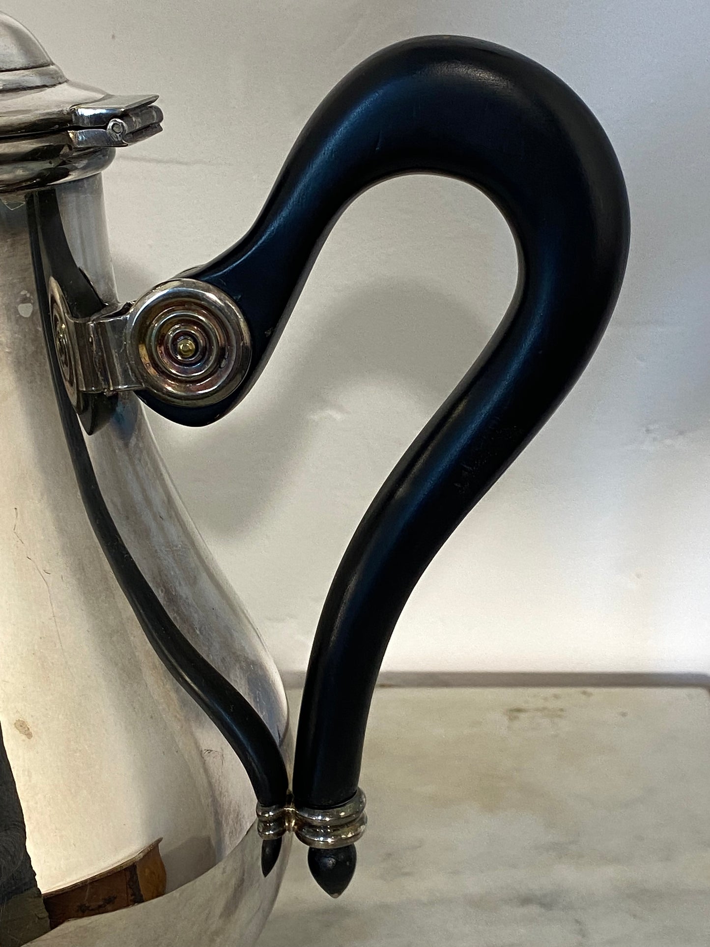 Saint Hilaire Silver-Plated Teapot with Ebonized Handle
