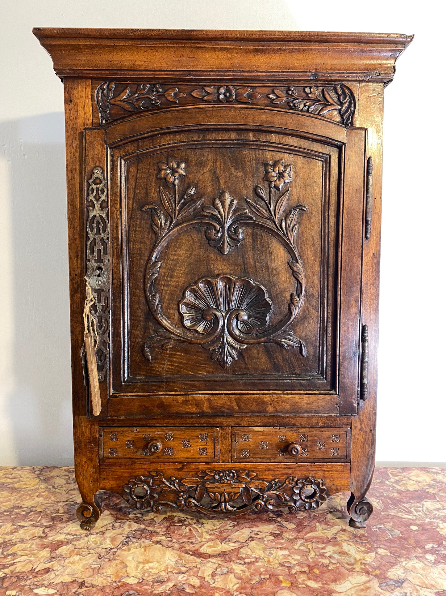 Antique French Provincial Oak Cabinet
