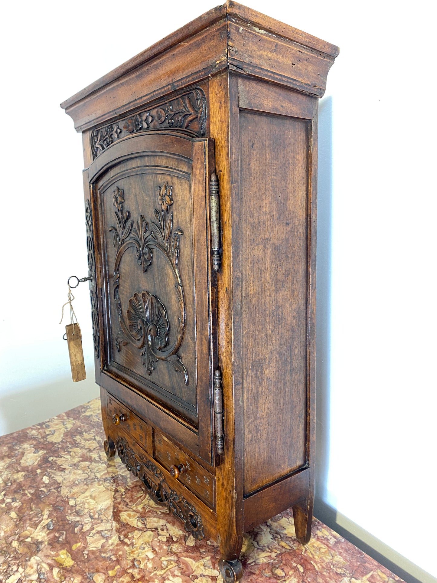 Antique French Provincial Oak Cabinet