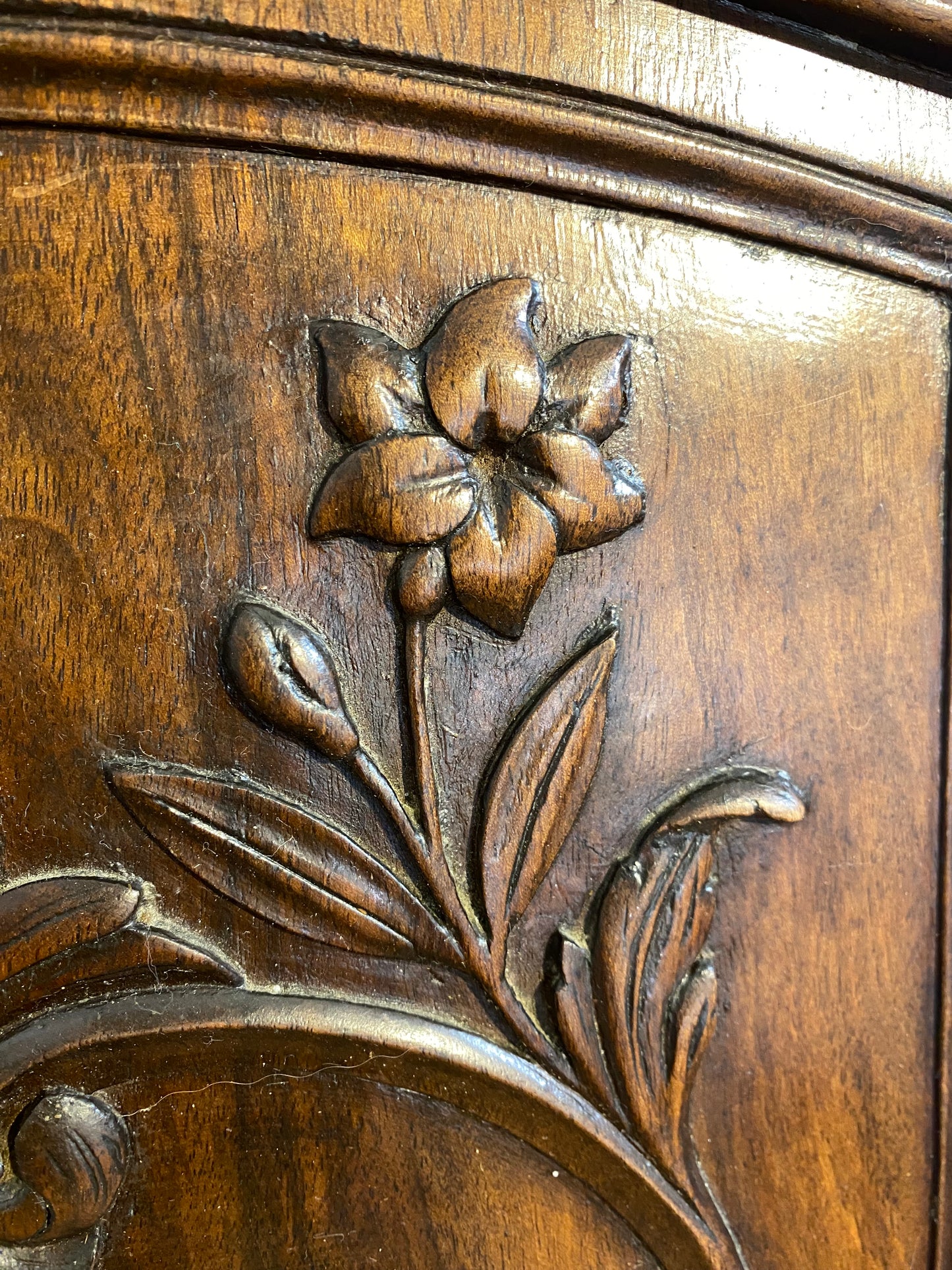 Antique French Provincial Oak Cabinet