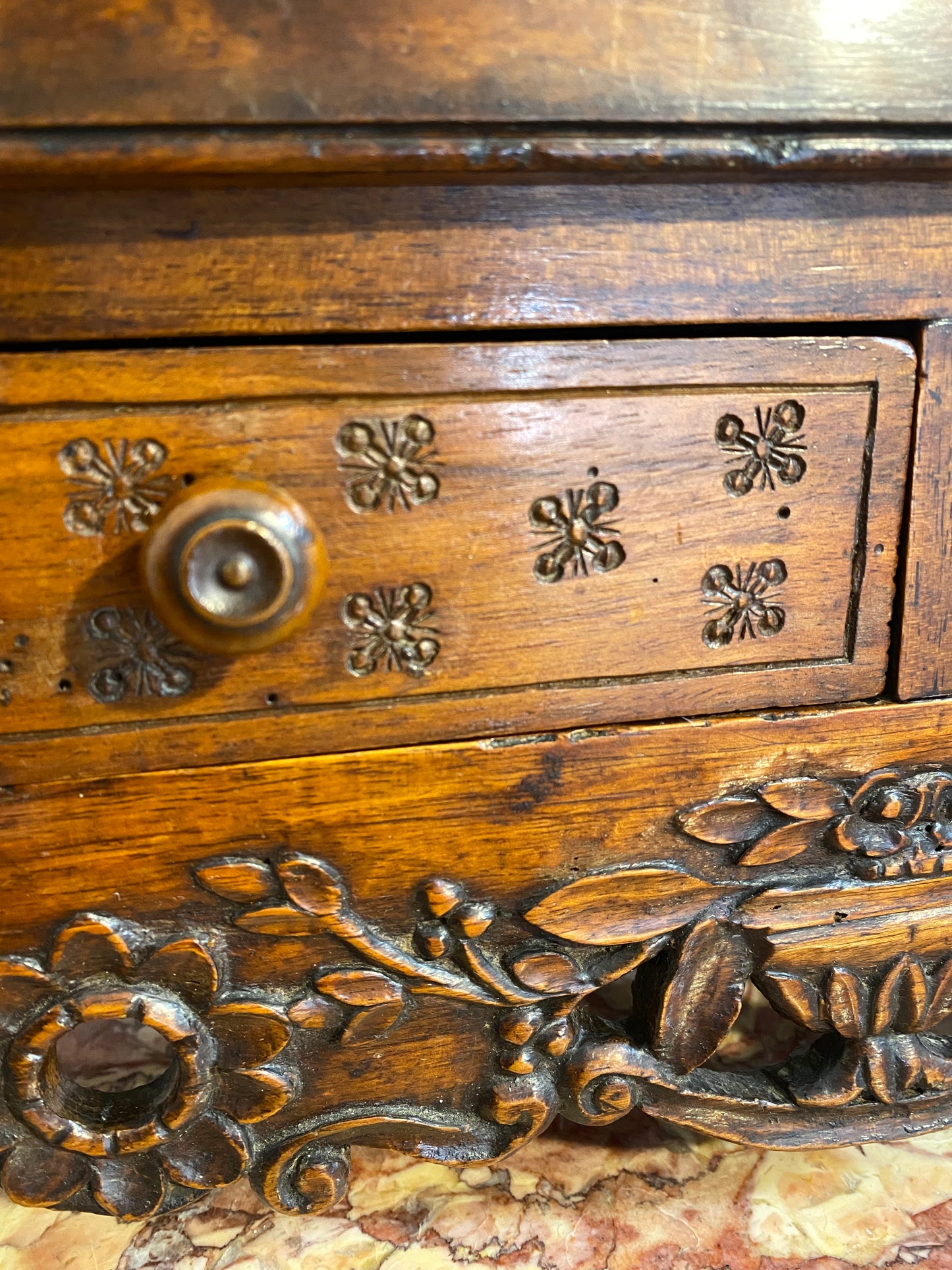 Antique French Provincial Oak Cabinet