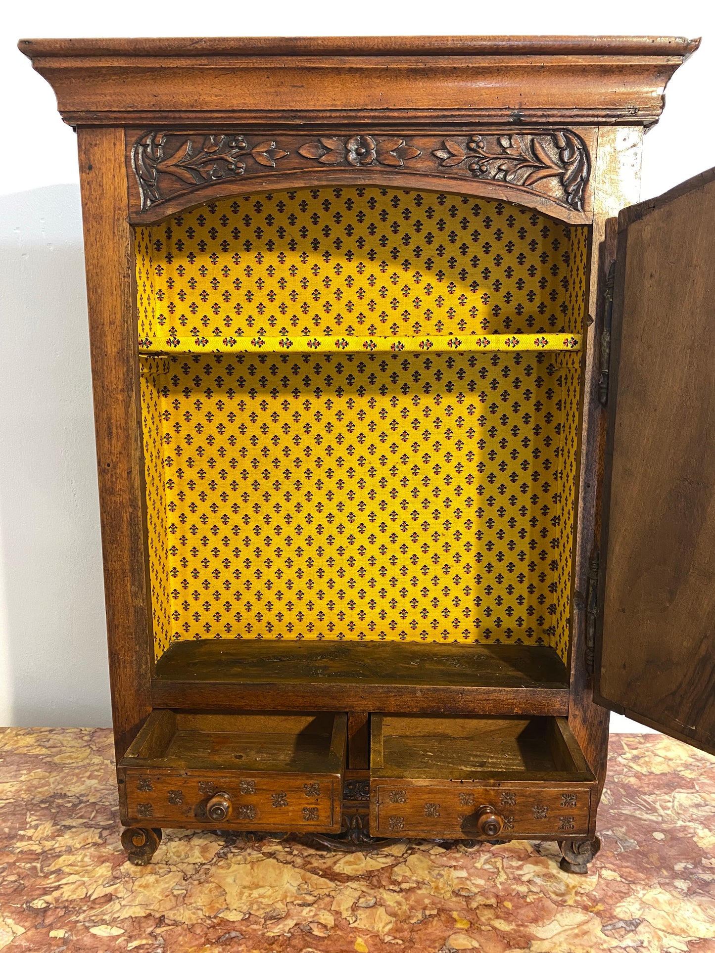 Antique French Provincial Oak Cabinet