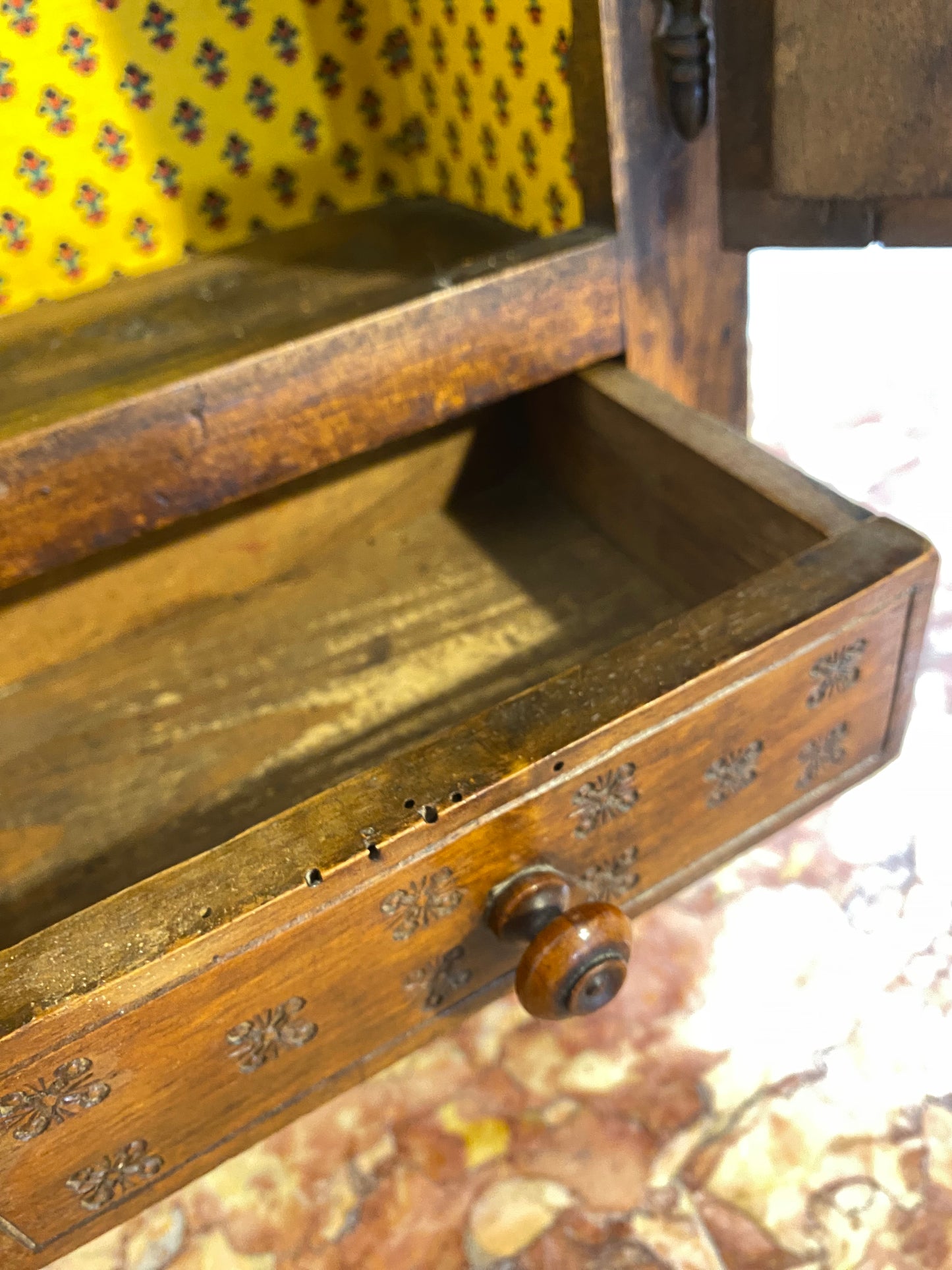 Antique French Provincial Oak Cabinet