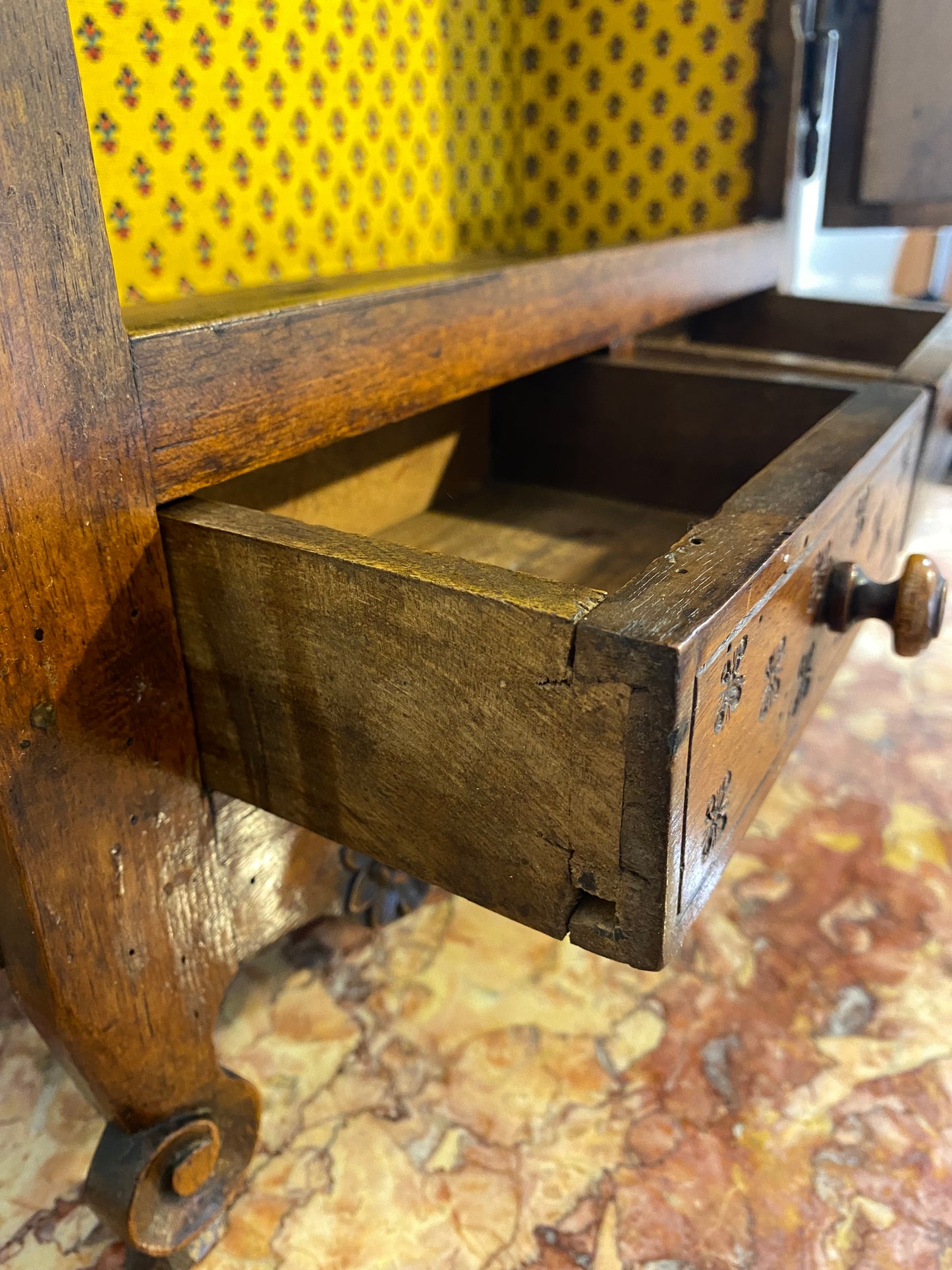 Antique French Provincial Oak Cabinet