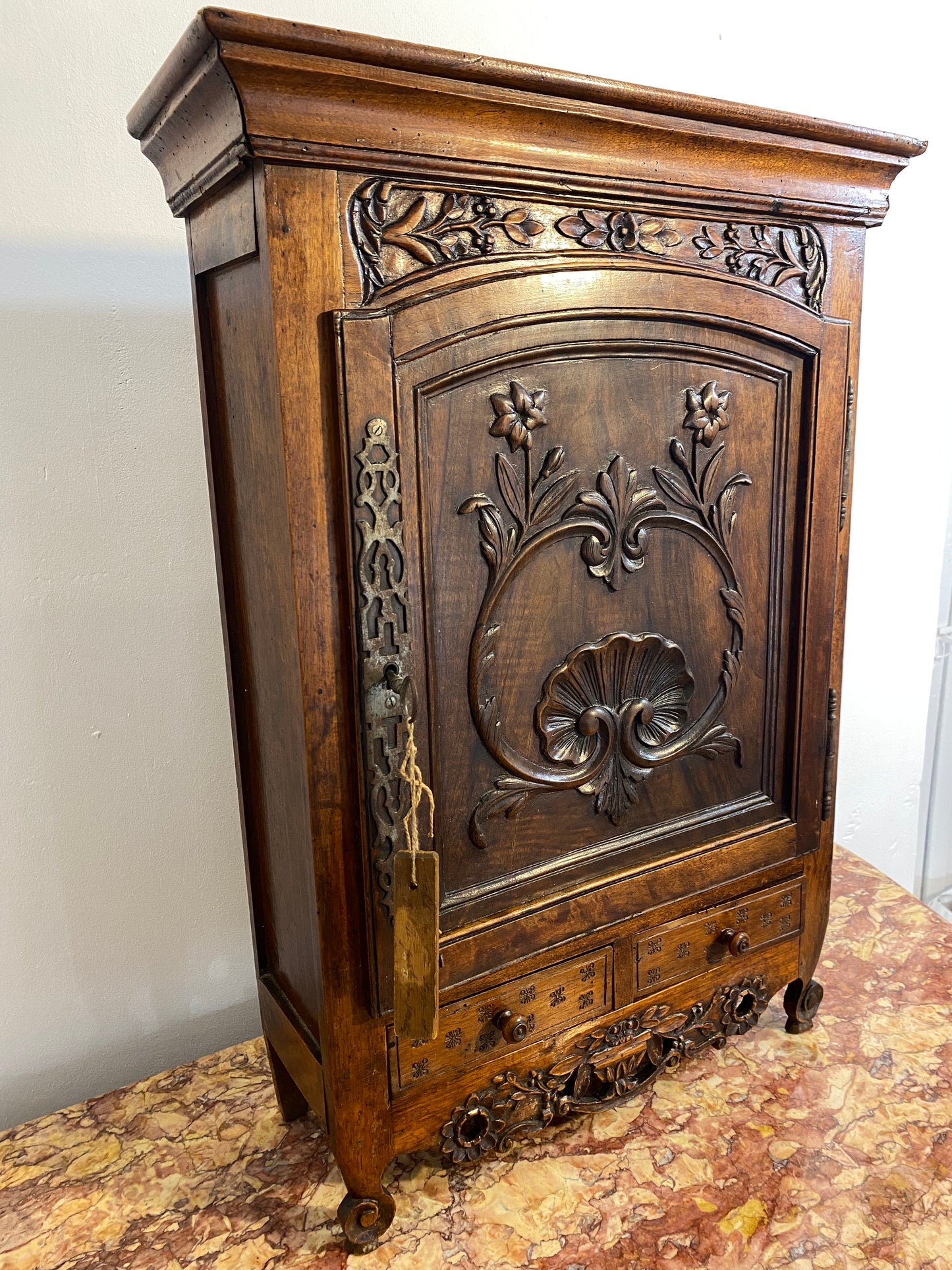 Antique French Provincial Oak Cabinet