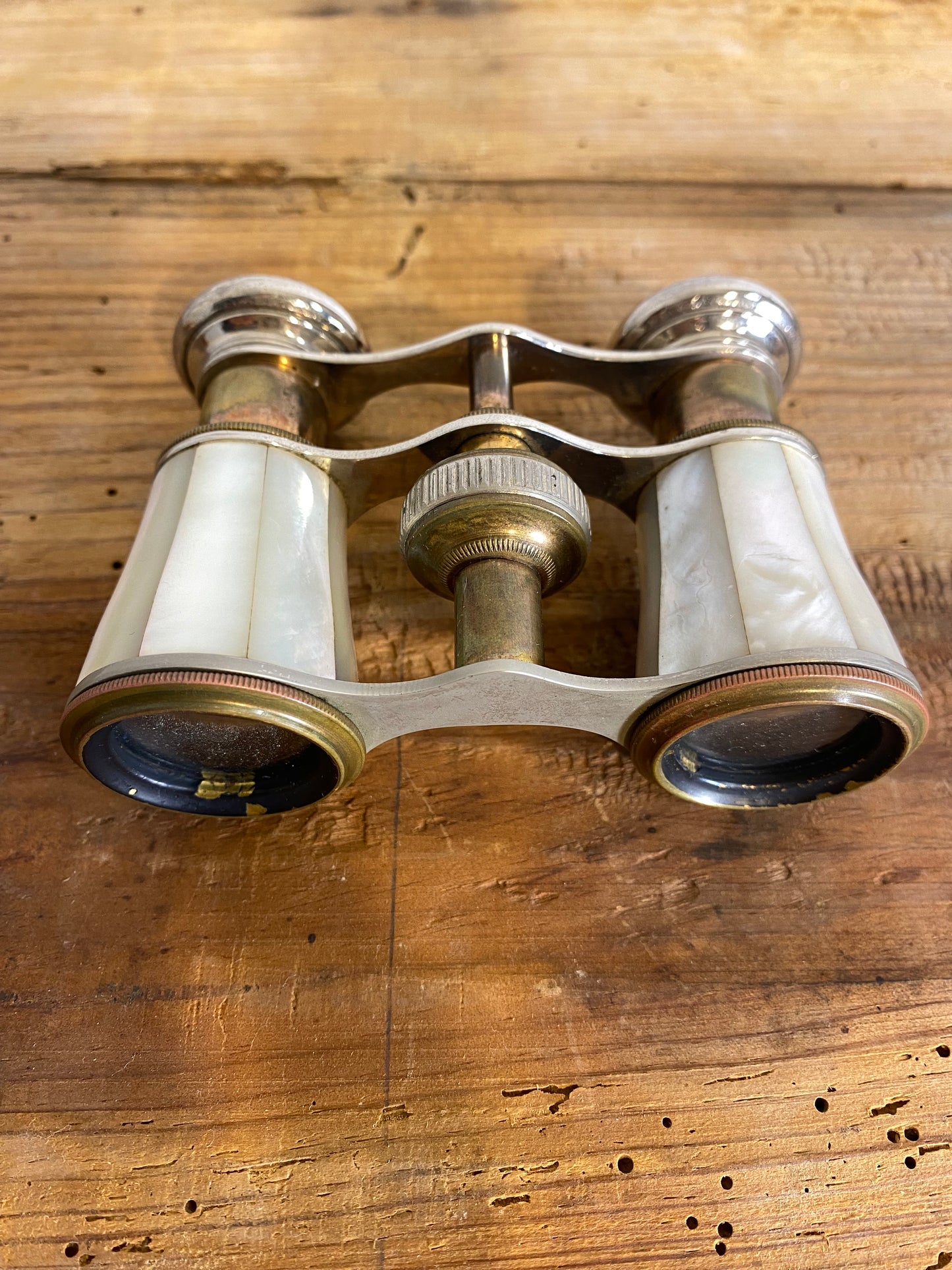 Antique Mother-of-Pearl and Brass Opera Glasses