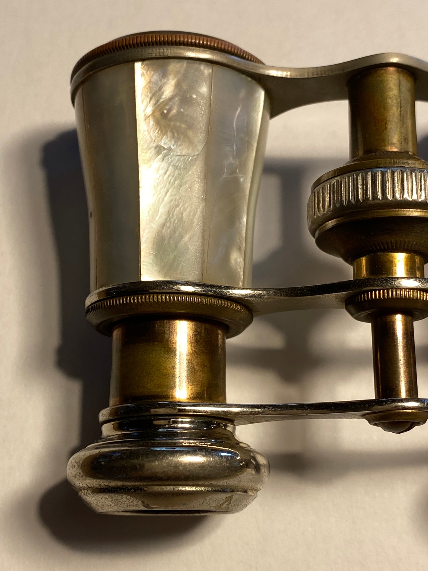 Antique Mother-of-Pearl and Brass Opera Glasses