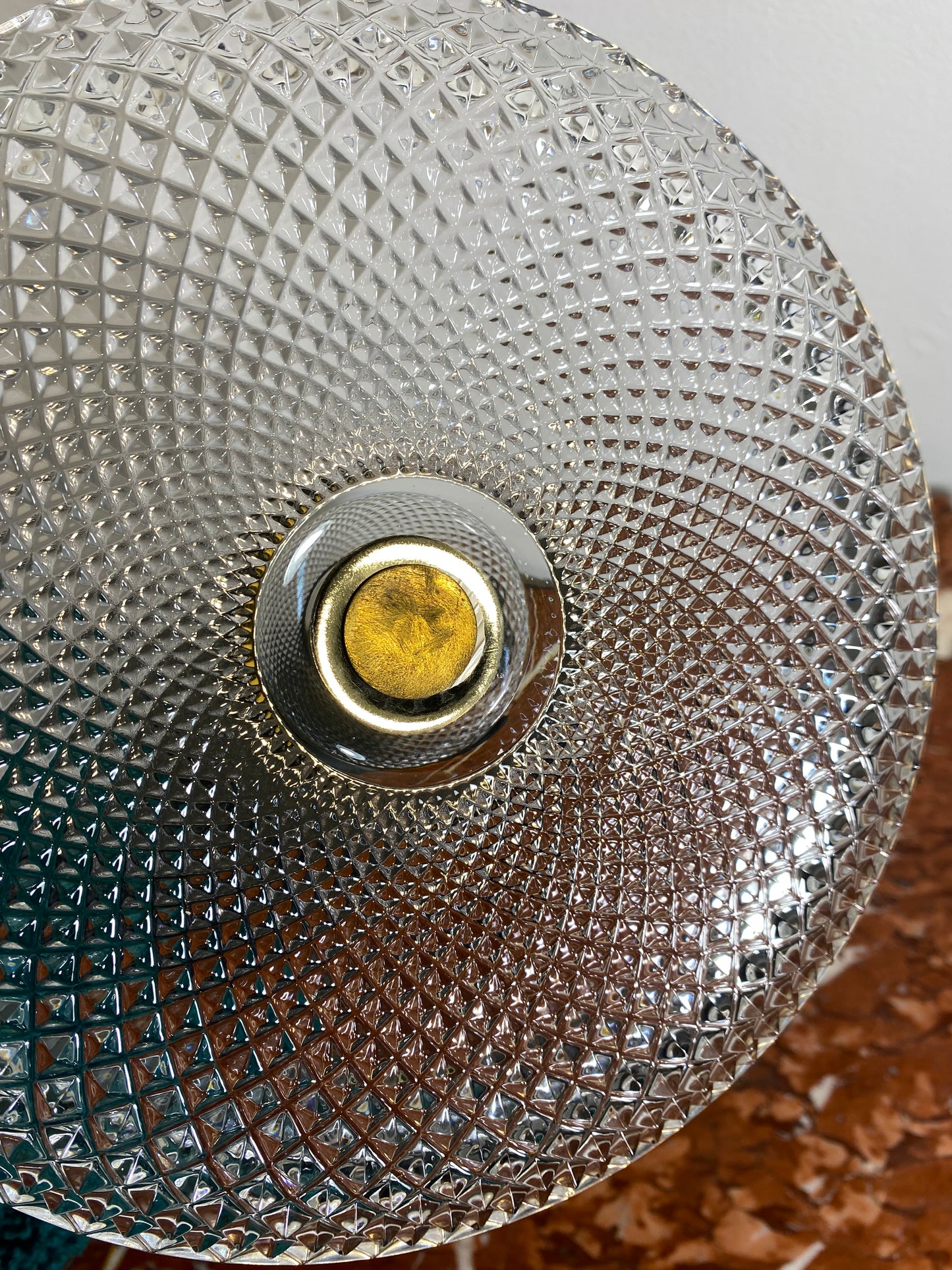Vintage Crystal & Silver-Plated Three-Tier Étagère – Mid-20th Century