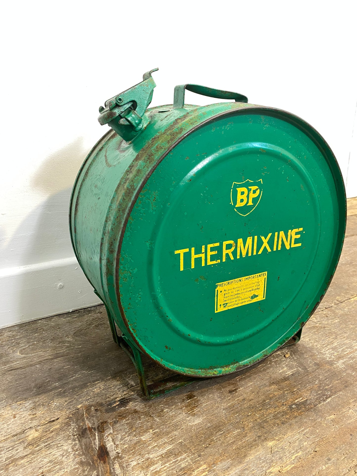 Vintage BP Thermixine Metal Drum-1960