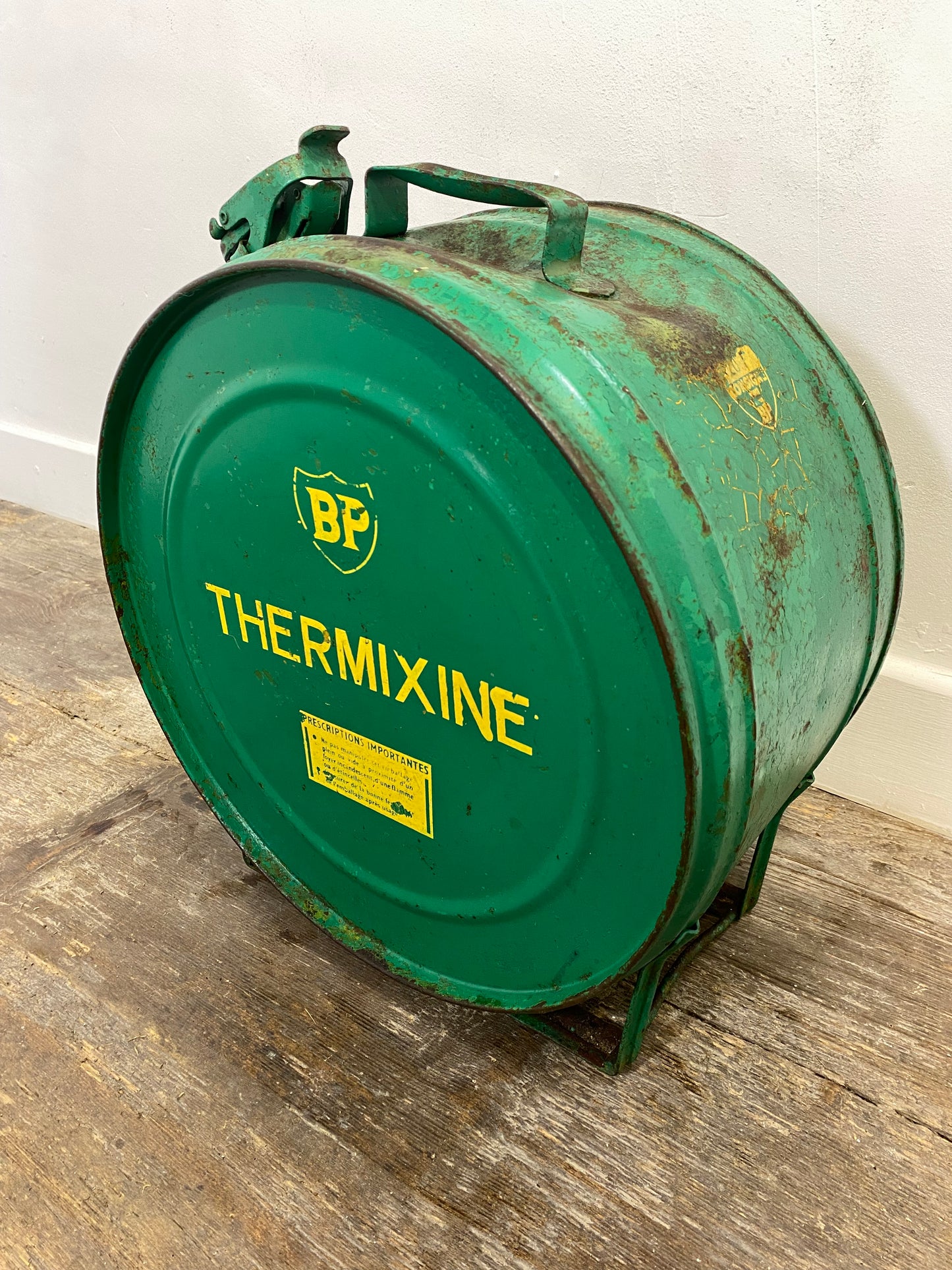 Vintage BP Thermixine Metal Drum-1960