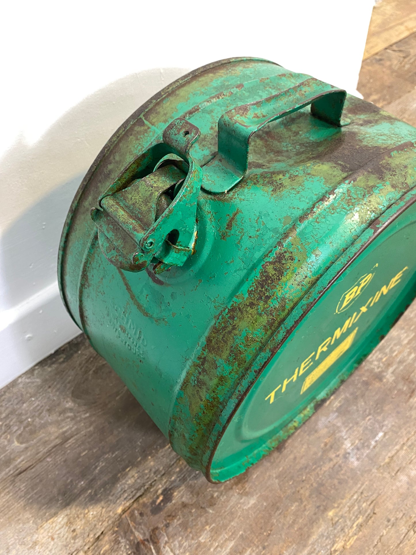 Vintage BP Thermixine Metal Drum-1960