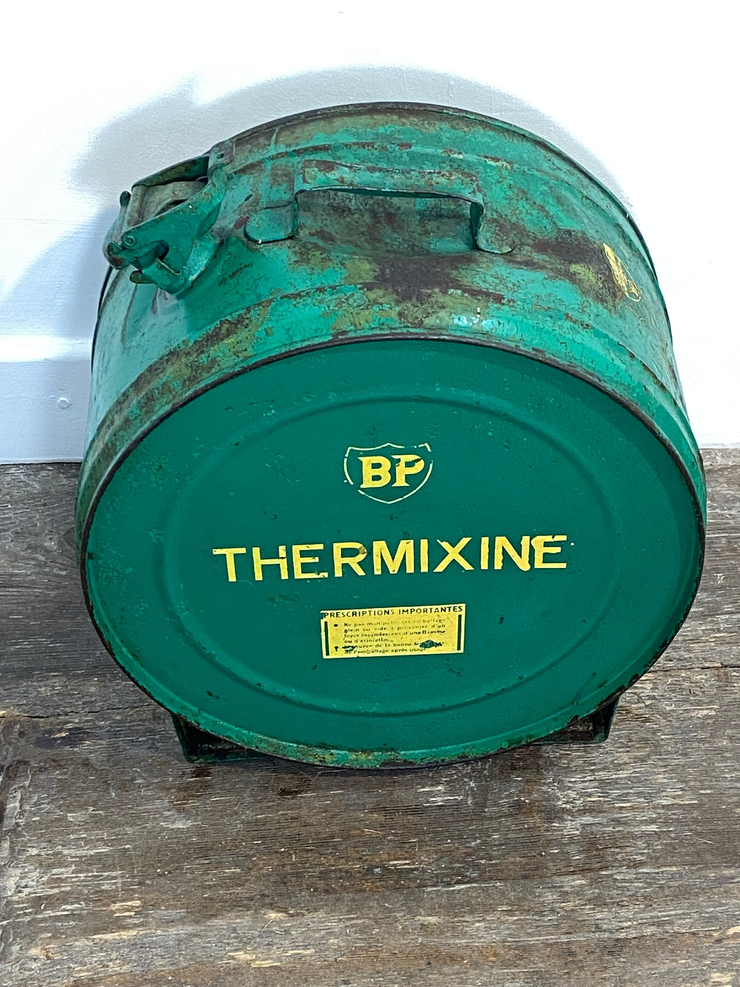 Vintage BP Thermixine Metal Drum-1960