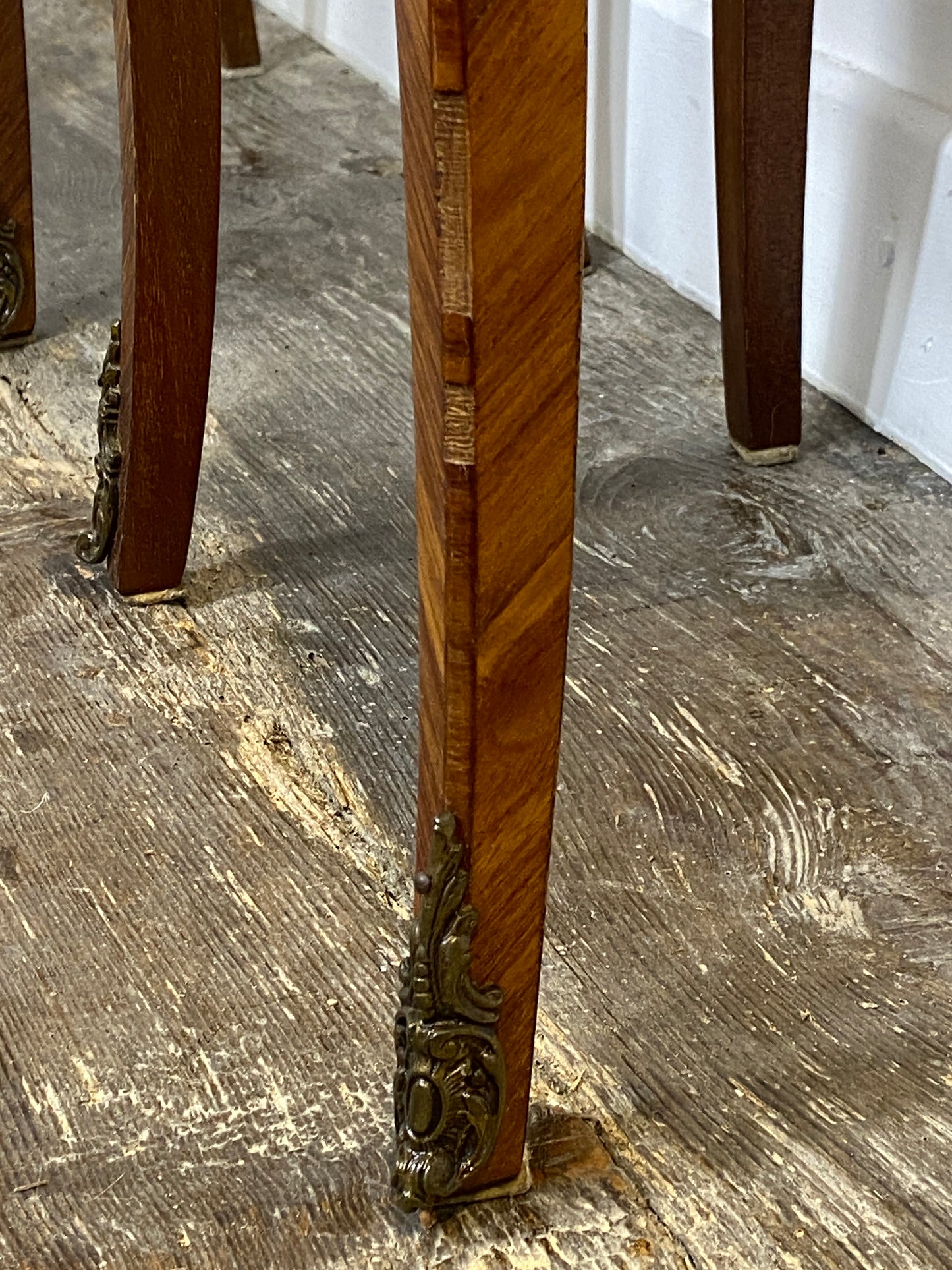 Pair of Louis XV-Style Bedside Cabinets with Marble Tops – Mid-20th Century