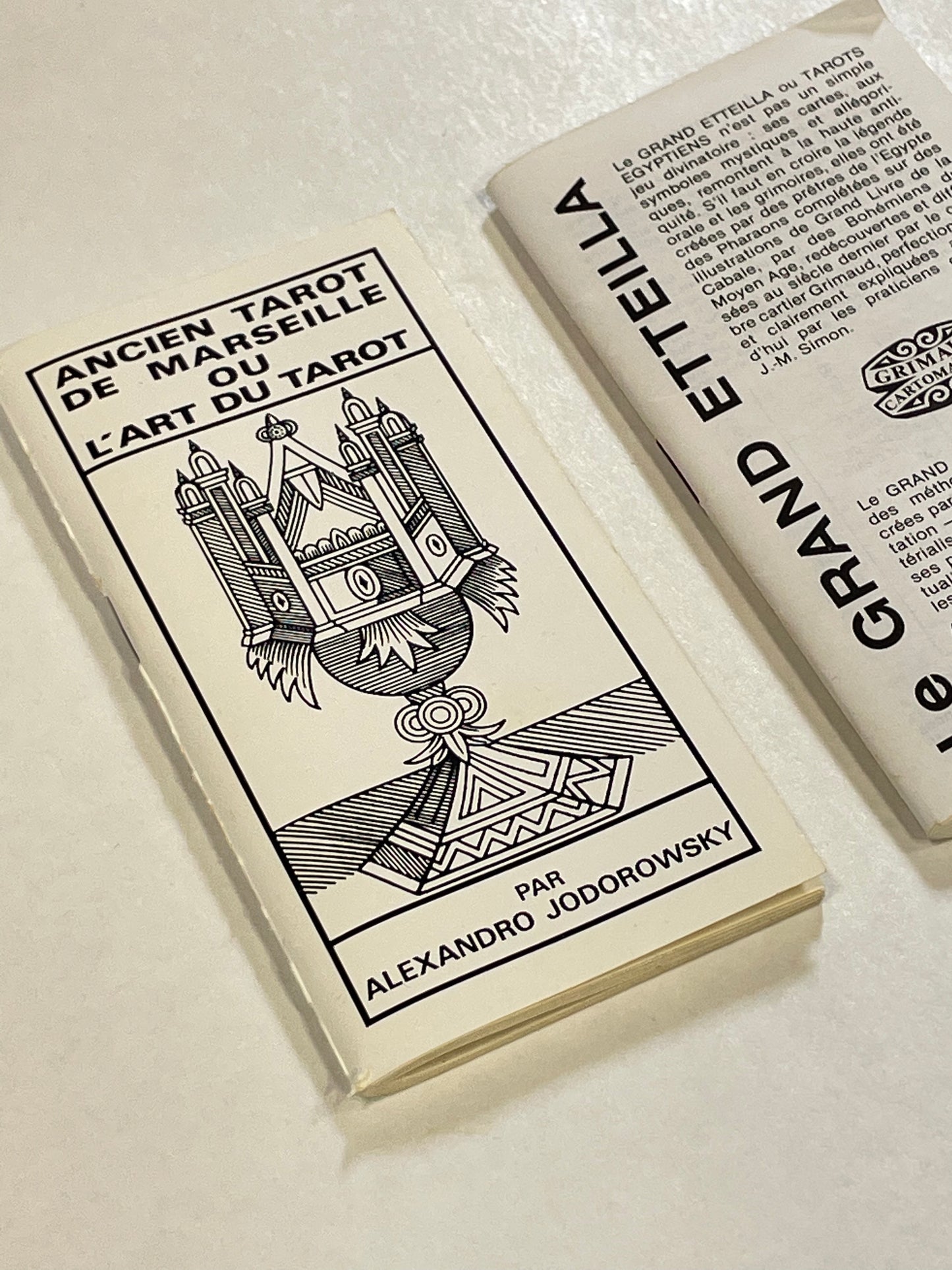 Box with 'Tarot de Marseille' cards and guidebook by Alexandro Jodorowski 1980
