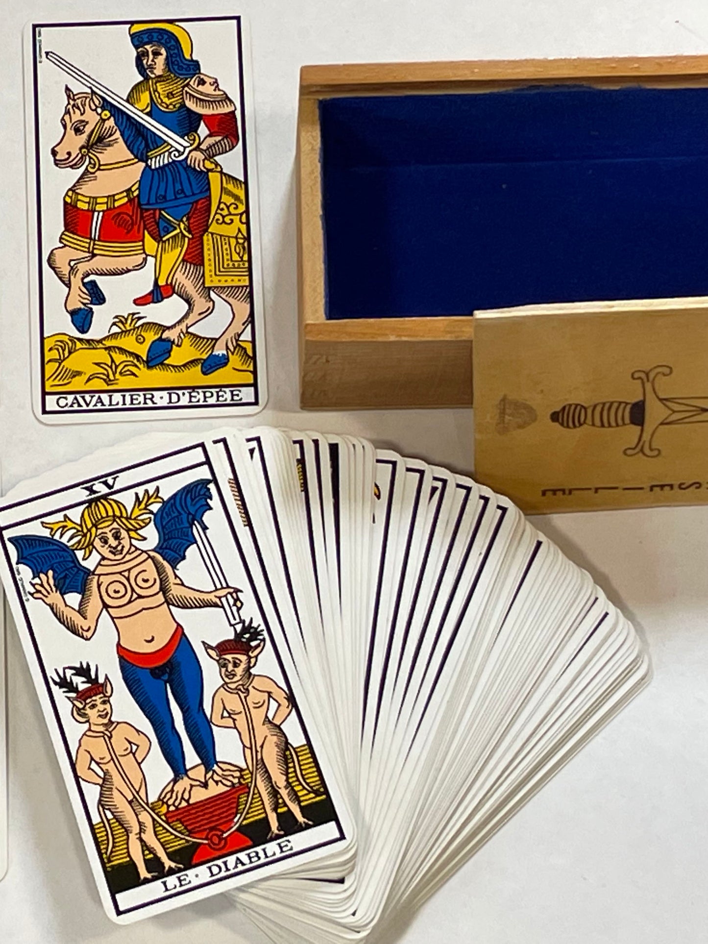 Box with 'Tarot de Marseille' cards and guidebook by Alexandro Jodorowski 1980