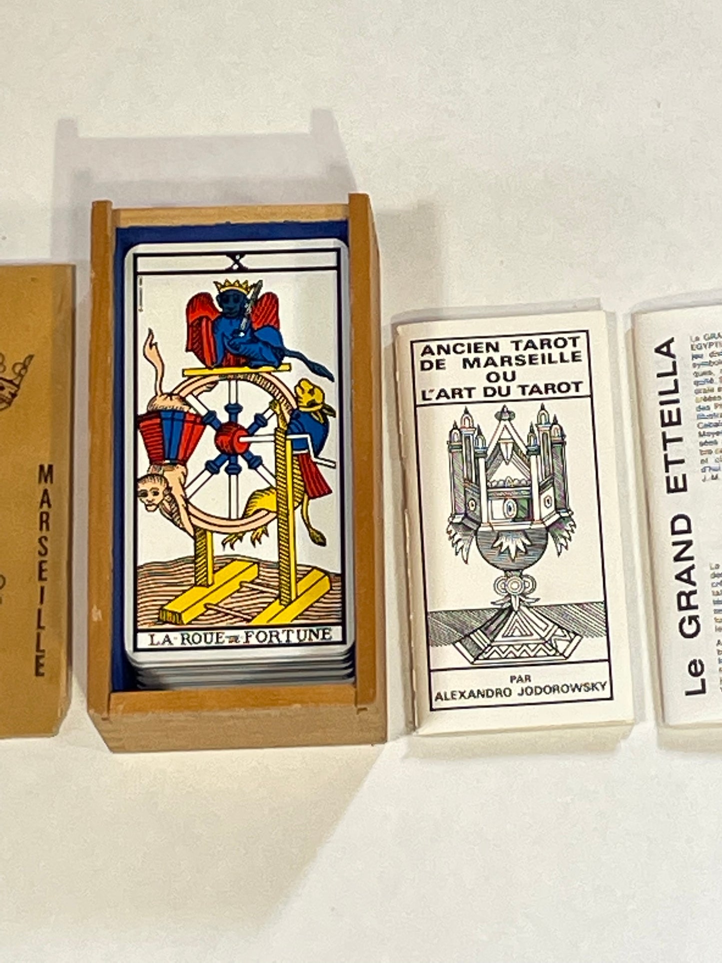 Box with 'Tarot de Marseille' cards and guidebook by Alexandro Jodorowski 1980