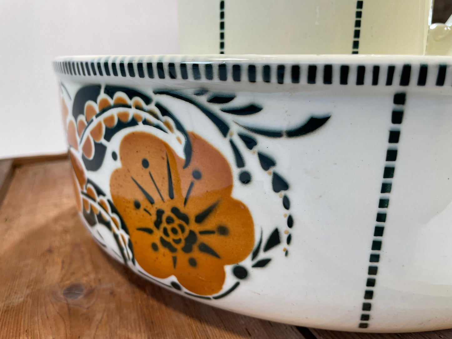 Vintage Wash Basin & Pitcher by St. Amand