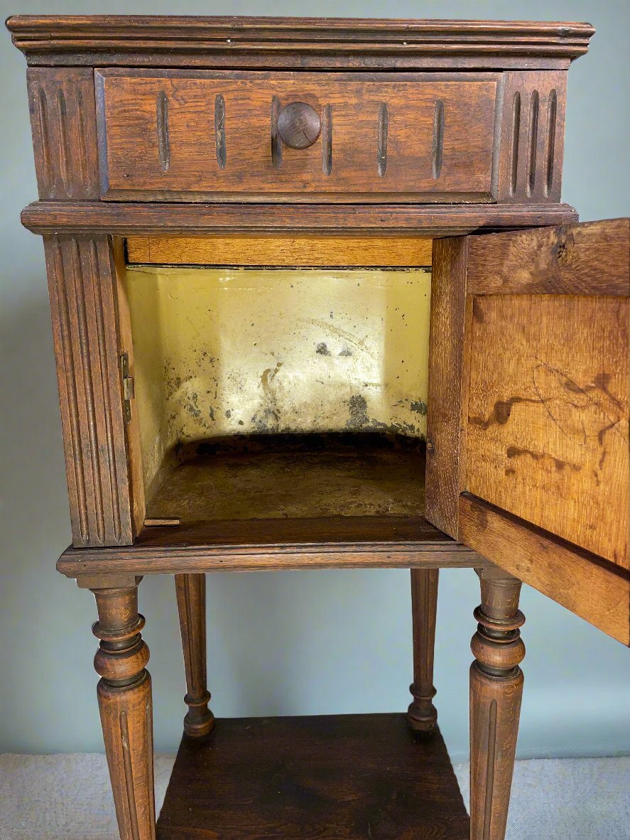 Antique French Marble-Top Cabinet – Late 19th Century, Provincial Style