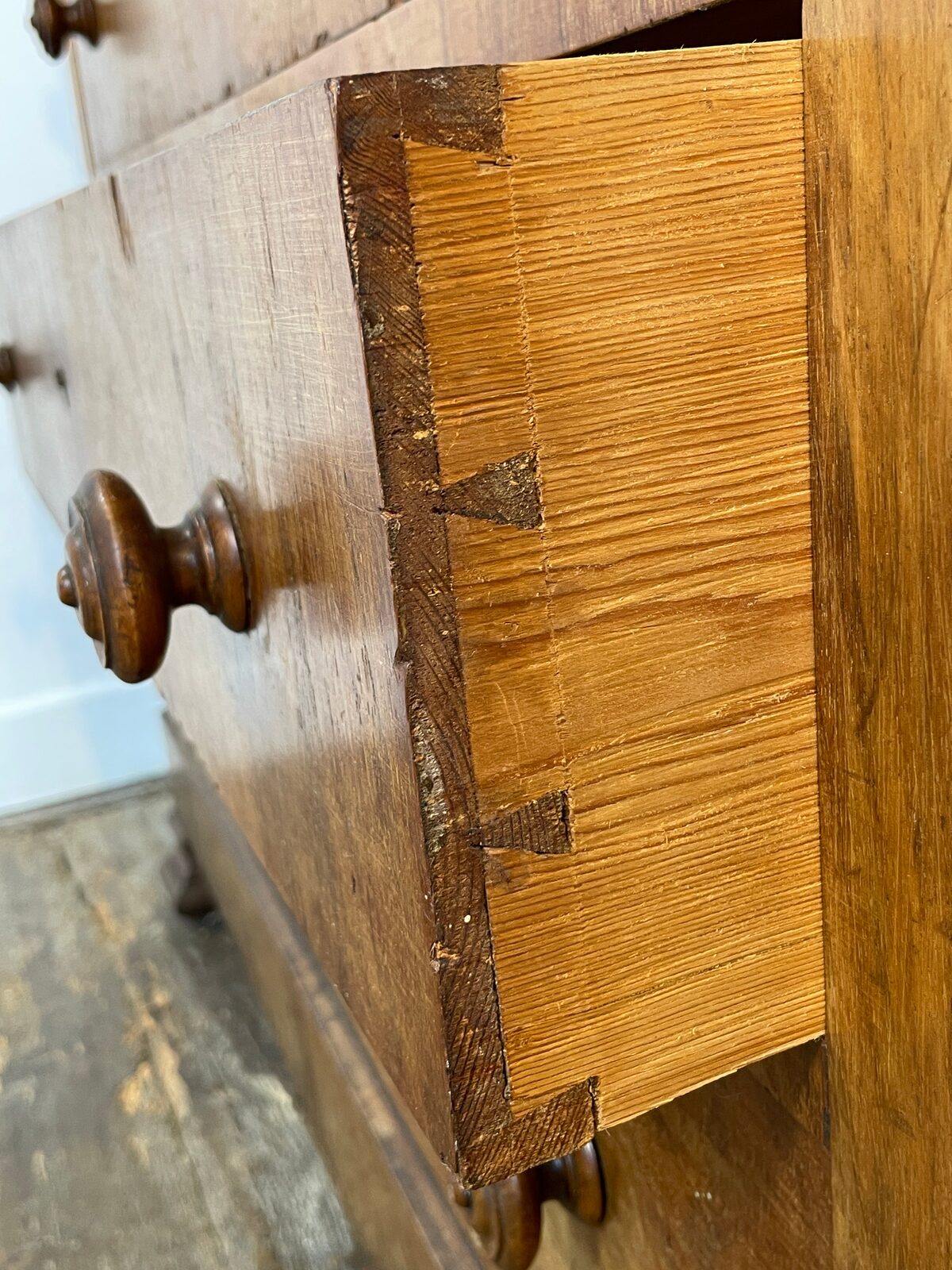 Antique Victorian Walnut Chest of Drawers – Marble Top, 19th Century — photo 4