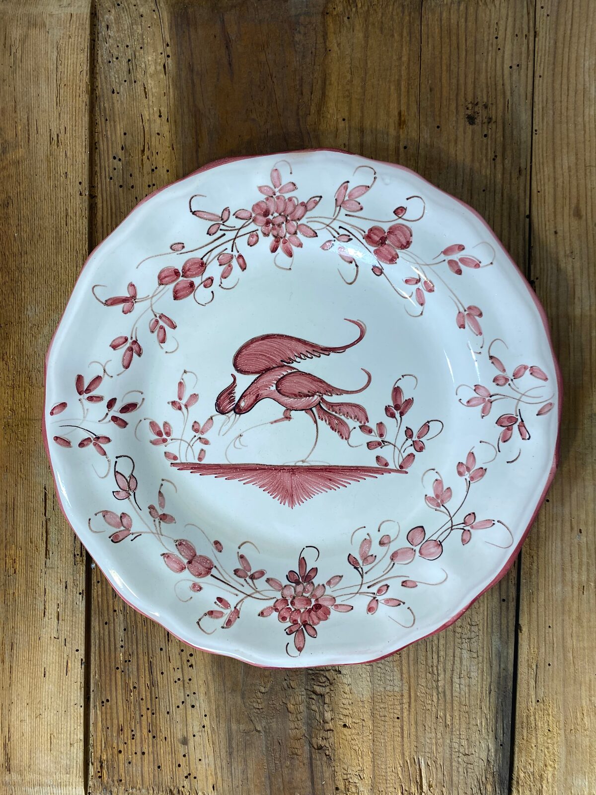 Vintage French Faience Plate Set – Moustiers Hand-Painted Pottery — photo 12
