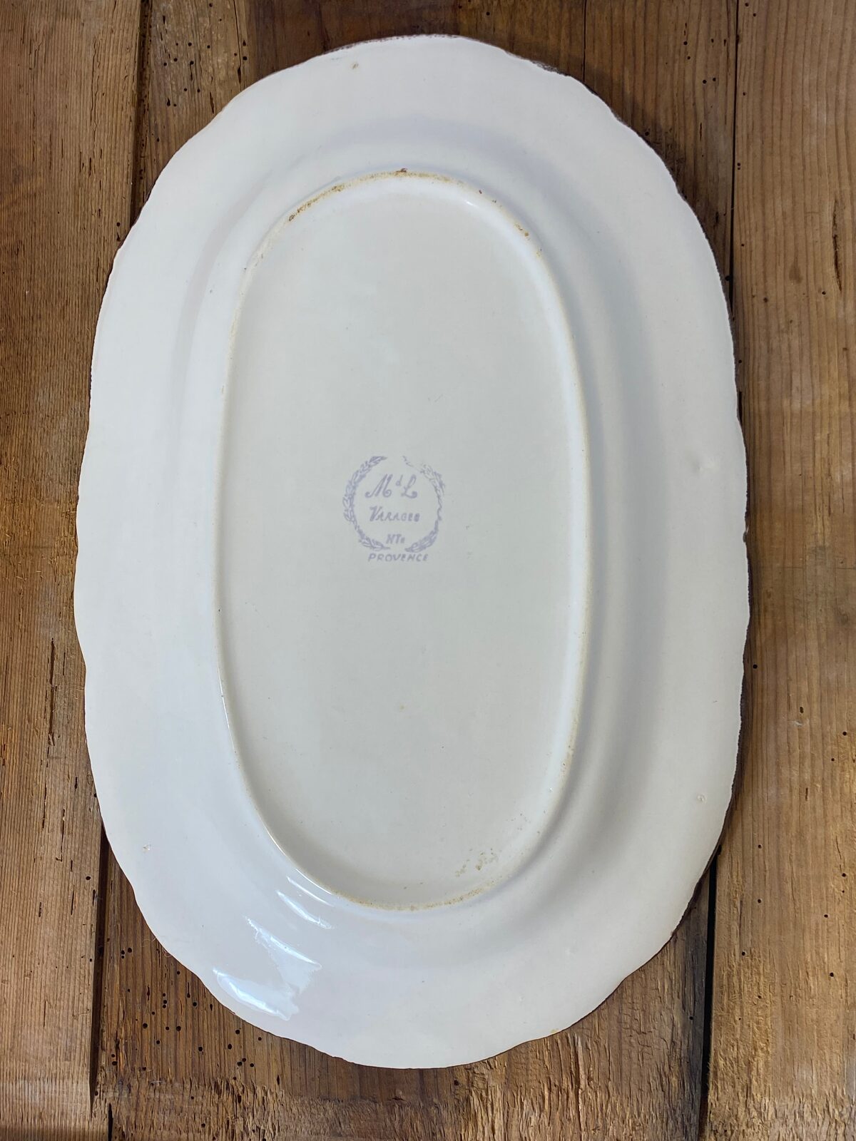 Vintage French Botanical Faïence Set – Platter, Large Plate & 3 Plates — photo 6