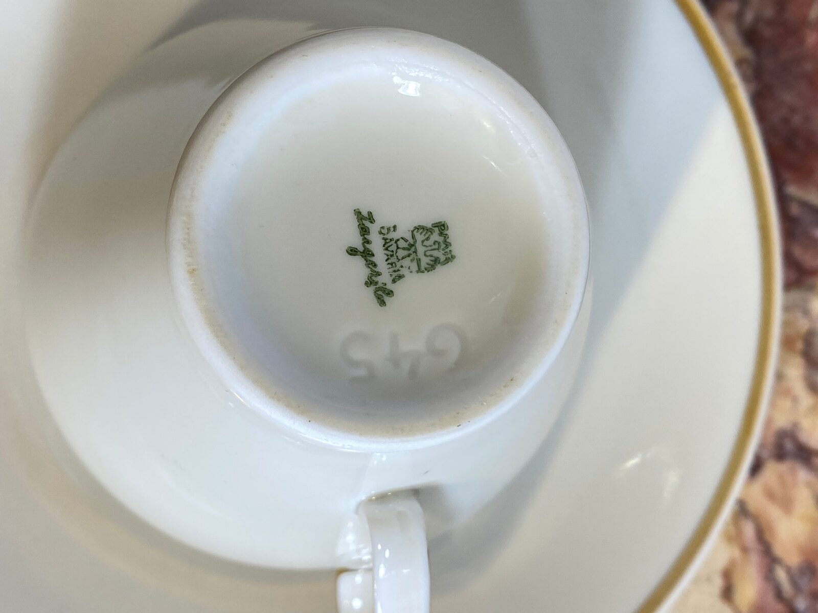 Vintage Bavarian Porcelain Tea Set – 9-Piece, Gilded Trim, Elegant — photo 8