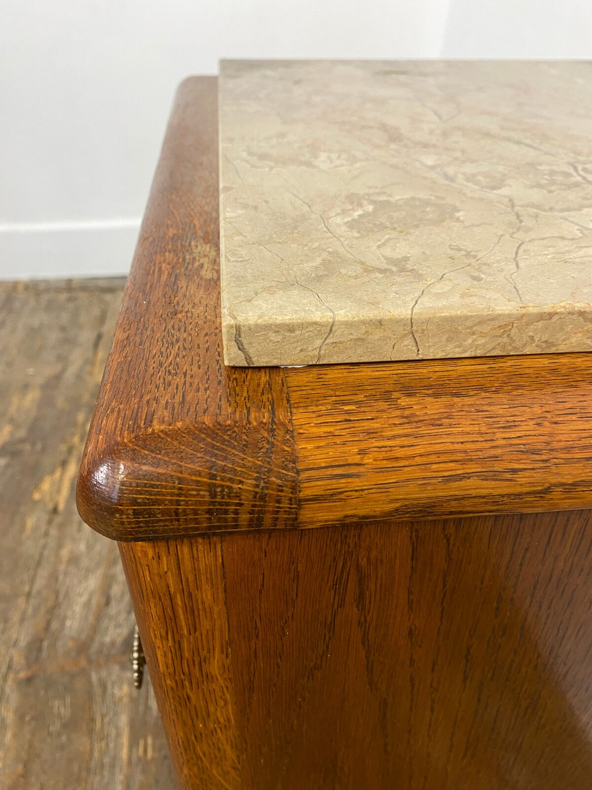 Mid-Century Modern Wooden Cabinet with Marble Top, Circa 1950s — photo 5