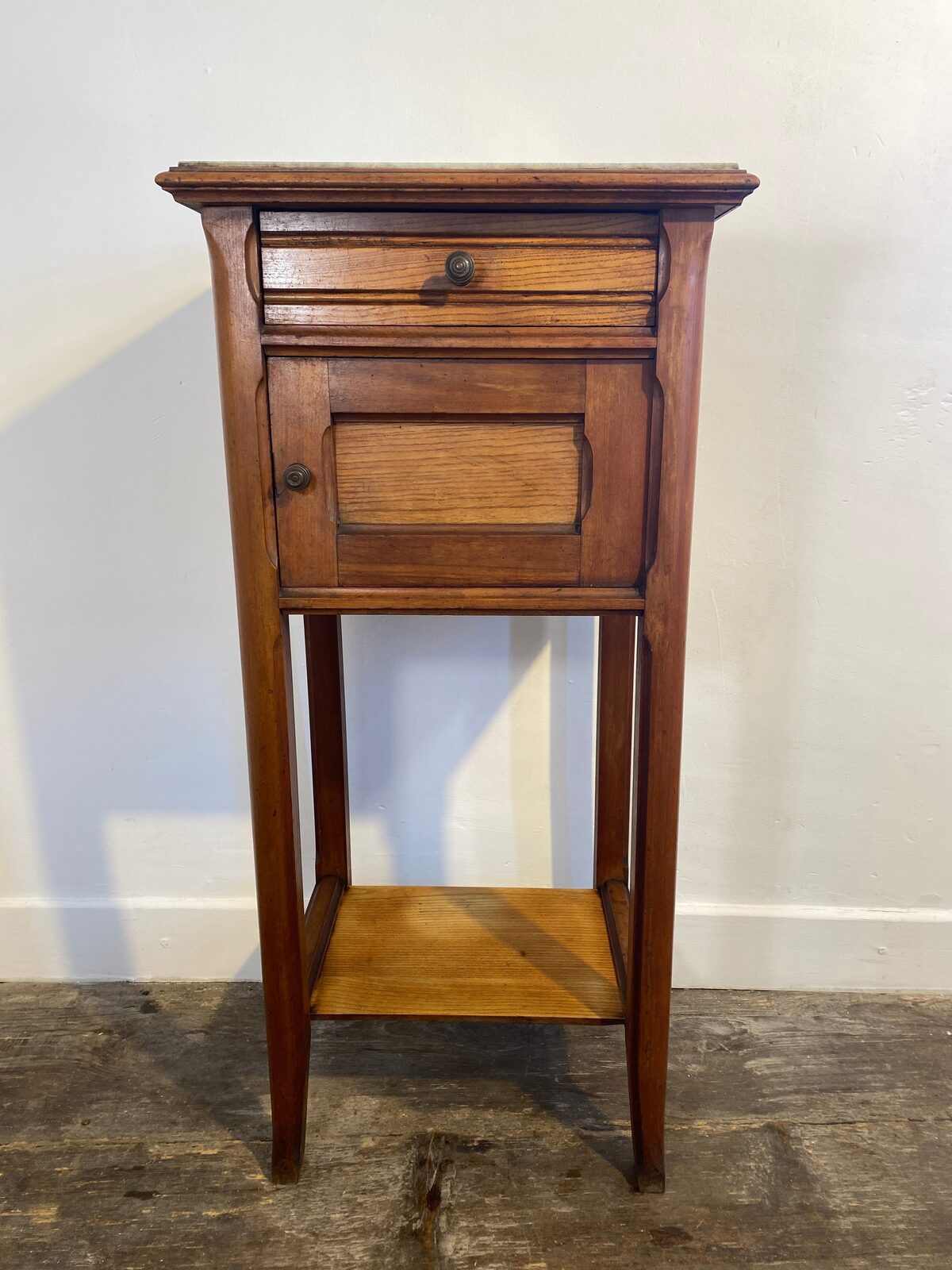 French Provincial Marble-Topped Cabinet with Ceramic Lining — photo 2